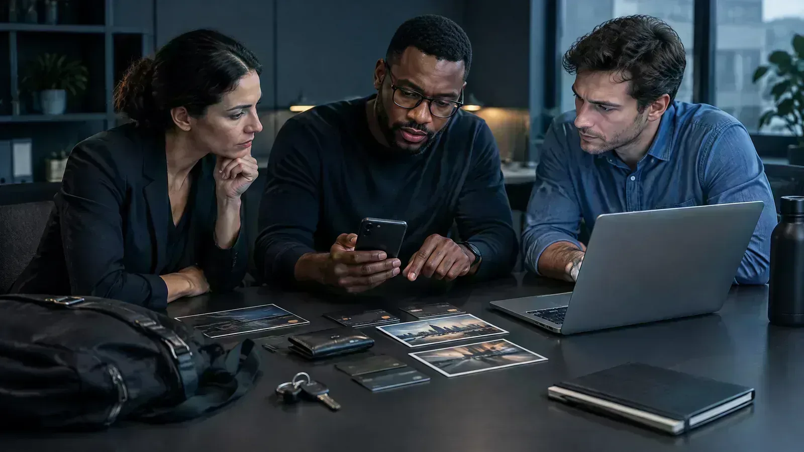 Fraud, support, and payments specialists review transaction evidence together.
