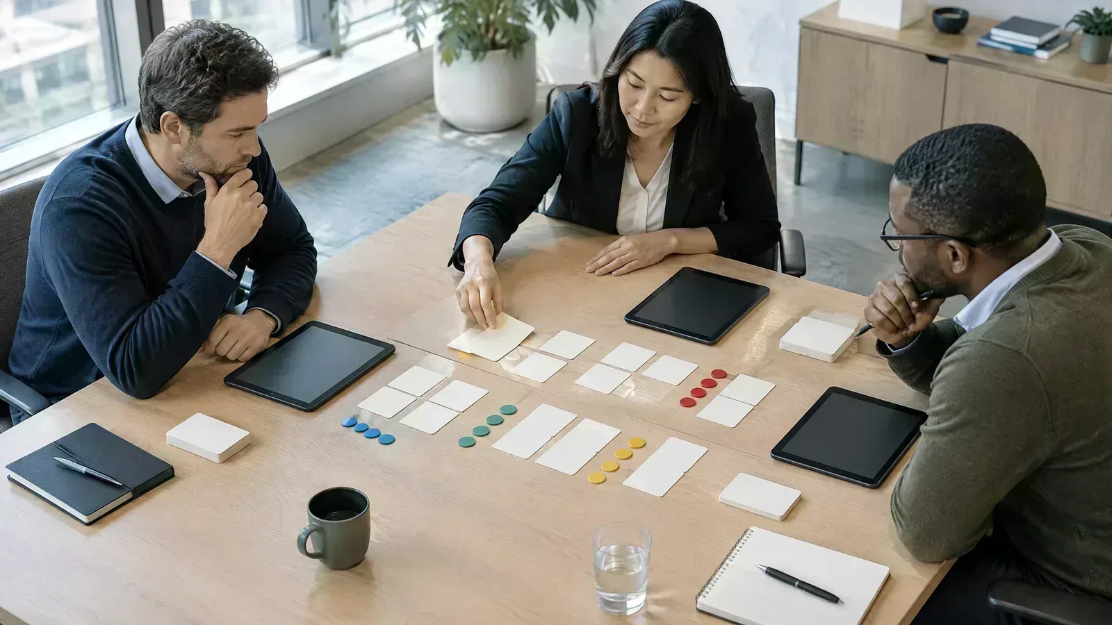 A payment-strategy team maps a cross-border corridor during a professional workshop.