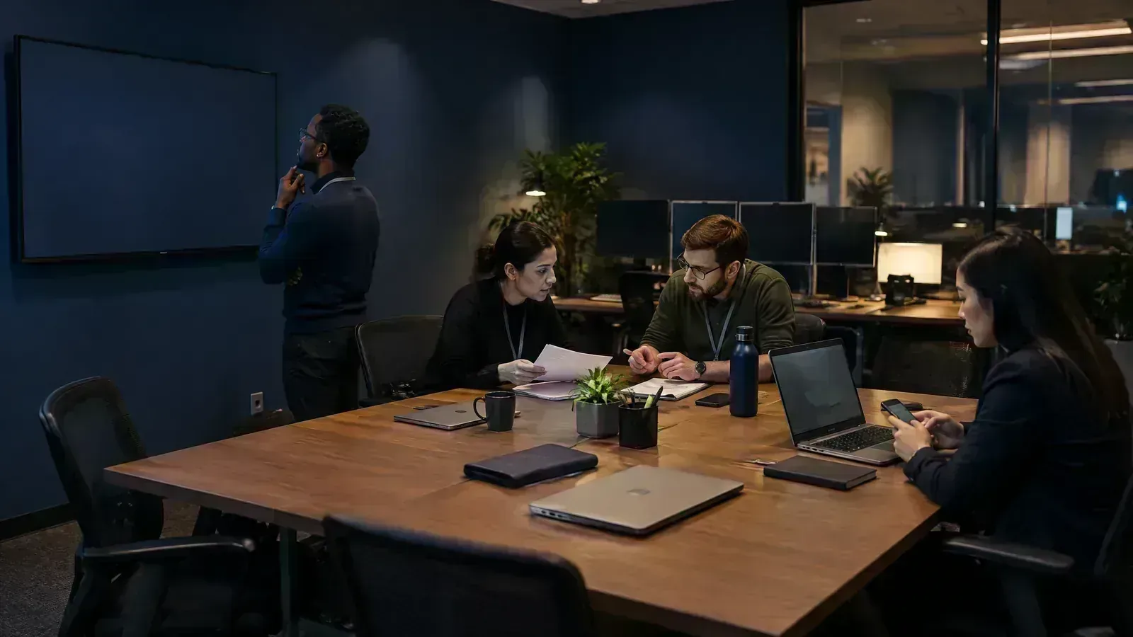 A multidisciplinary payment incident team coordinates recovery inside an operations room.
